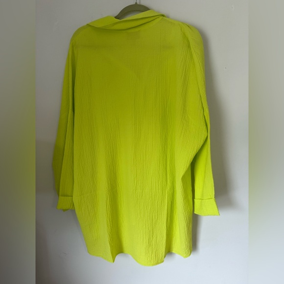 Show Me Your MuMu Neon Green Button Down Shirt - Picture 5 of 5
